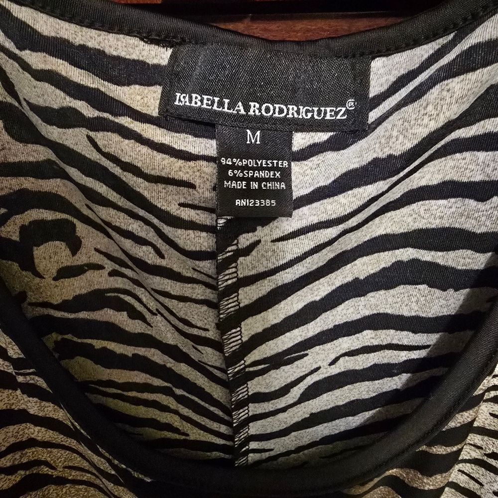 ISABELLA RODRIGUES ANIMAL PRINT TOP - Picture 4 of 5